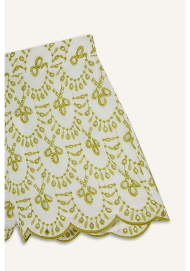 DeFacto Desenli Nakışlı Brode Plaj Şortu-Fall in Love C6173AX25SMER103