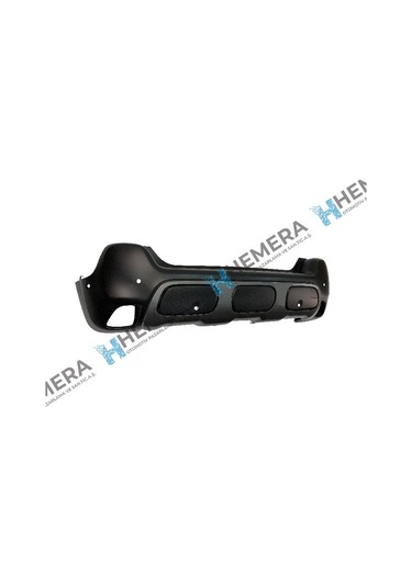Pulo P2-c3a176-a Arka Tampon Komple Mat Sıyah 6 Sensor Delıklı C3 Aırcros 17