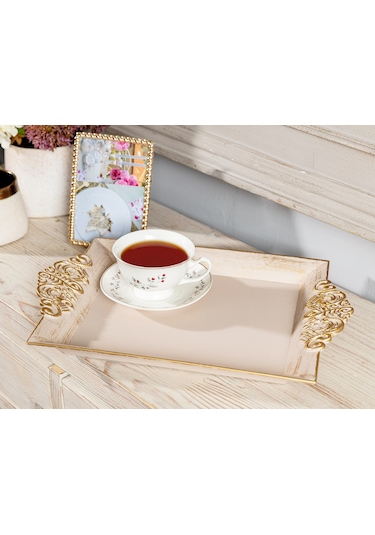 Madame Coco Barroco Tepsi Büyük Barroco39x26x3cm-soft Bej