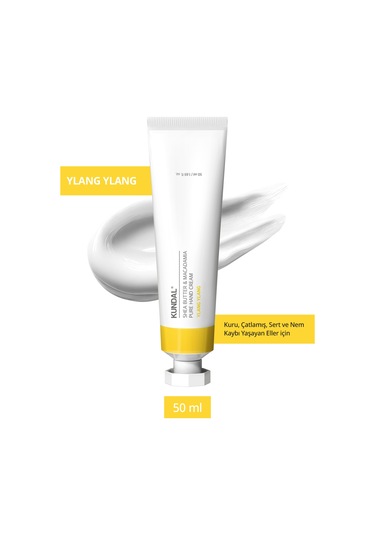 Yoğun Nem Veren Besleyici El Kremi Kundal Shea Butter & Macadamia Pure Hand Cream 50ml Ylang Ylang