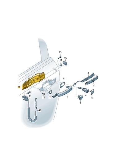 Audi Q3 2019-2024 Sol Ön Dış Kapı Kolu İç Braketi 8v0837885