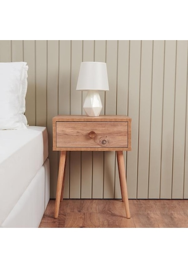Just Home Mila Tek Çekmeceli Komodin - Atlantik Çam Atlantik Çam