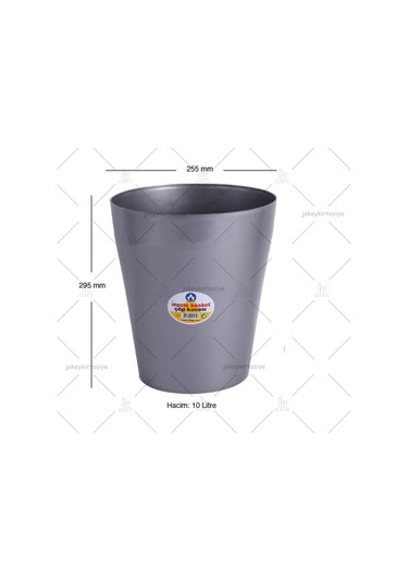 Sıkıştırmalı Waste basket Çöp Kutusu 10 litre, Çöp kovası (GRİ)
