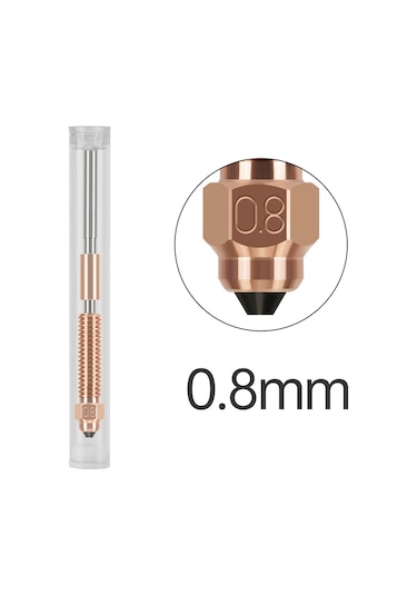 Springsun Ender-3 V3/k1c/k1 Max Uyumlu 0.8mm Çelik Kaplama Çift Metal Entegre Nozzle - 3d Yazıcı Parçası