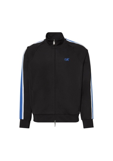 Stretch Twill Track Siyah Erkek Sweatshirt-8753 Siyah