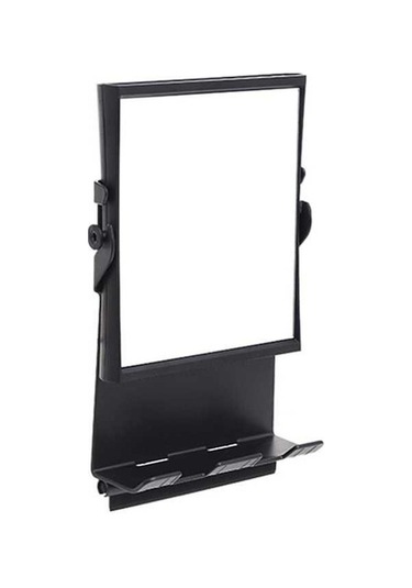 Flybuy Vantuzlu Tıraş Önleyici Makyaj Makyaj Kancalı Gerektirmez Duş Duş Delme Buğu Banyo Aynası Aynası Aynası Kv Siyah