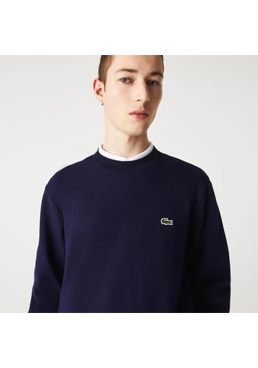 Lacoste Erkek Sweatshırt Sh9608-00-166 Sh9608-00-166 Lacivert Lacivert