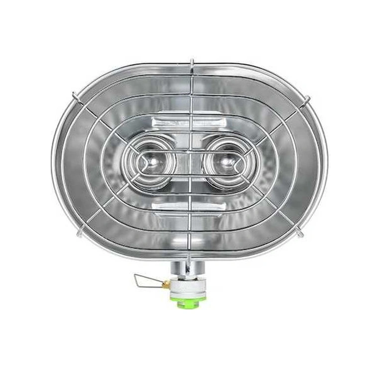 Tongxida Çift Kafa Kızılötesi Isıtıcı - Kamp Ve Gaz Isıtma Sobası - H22 Gümüş