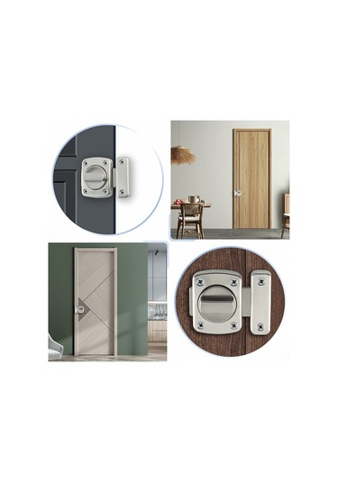 Youmex Zinc Alloy Rotary Bolt Lock - Gun Black 2 Pcs - Secure For Home, Bathroom, Garage Doors - Anti-rust, Long-lasting Protection Diğer