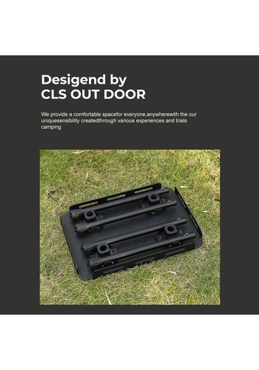 Jeemson Alüminyum Çıkışlı Çift Fonksiyonlu Folding Masa & Tabure - Taşınabilir Kamp, Piknik Ve Balıkçılık Gereci Depo Çantası İçerir Siyah