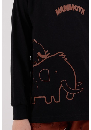 Rolypoly Erkek Çocuk Siyah Pijama Takımı Rp3666-c-v1