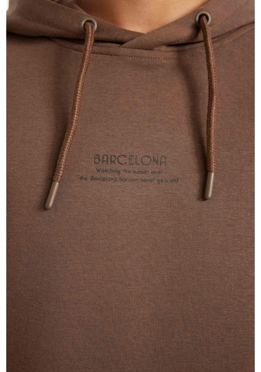 Defacto Kahverengi Relax Fit Kapüşonlu Baskılı Sweatshirt Y9652AZ24AUBN105 Kahverengi Defacto Kahverengi Relax Fit Kapüşonlu Baskılı Sweatshirt Y9652AZ24AUBN105 Kahverengi