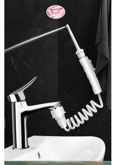 Ghdent GH15 Manuel Ağız Duşu 4 Başlıklı Askılıklı Farklı Renkli Uçlar Kademeli Tazyik Şarjsız﻿﻿