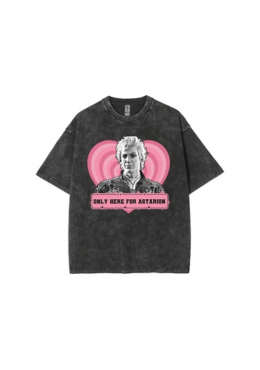 Dshztooma Baldurs Gate 3 Astarion Vintage Elf T-shirt - Erkek/kadın Rahat Yıkama Y2k Tshirtlacivert Lacivert