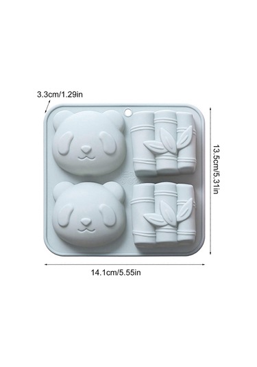 Fondan Çikolata Kalıbı Panda Bambu Şekilli Silikon Kalıp Diğer