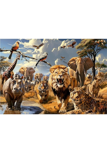 Educa 1000 Vahşi Hayvanlar Puzzle - 1000 Parça - 19920 - Wild Animals