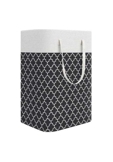 Novahub Siyah Çamaşır Torbası, Ev Organizasyon Bezi, Fener Baskı Kirli Çamaşır Depolama Organizatör, Çamaşır Odası İçin Siyah