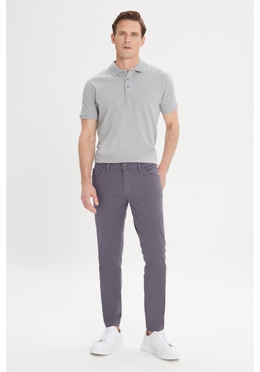 AC&Co / Altınyıldız Classics Slim Fit Dar Kesim Pamuklu Esnek Chino Erkek Pantolon Antrasit AC&Co / Altınyıldız Classics Slim Fit Dar Kesim Pamuklu Esnek Chino Erkek Pantolon Antrasit