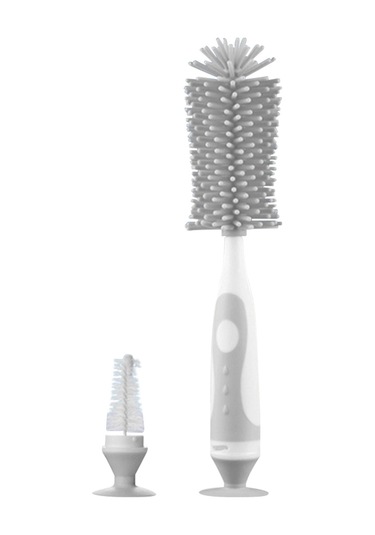 Qingmipy S Şekilli Silikon Şişe Fırçası Ve Emzik Fırçası Seti - 360 Dönebilir, Emniyetli Tabanlı, Pratik Temizlik.