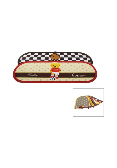 Oval Renkli Desenli - Resimli Su Emici - Sihirli Banyo Paspası Elastik 116 X 37.5cm Çok Renkli