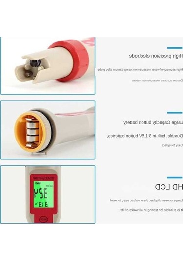 Dancemonkey 4'ü 1 Arada Dijital Su Kalite Cihazı: Ph/tds/ec/sıcaklık Ölçer