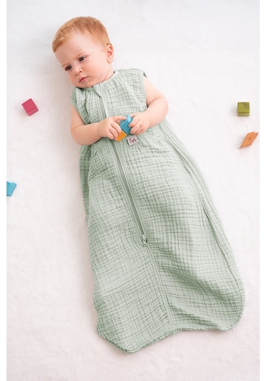 Owli Lovelayers 4 Kat Müslin Uyku Tulumu Mint Yeşili 001