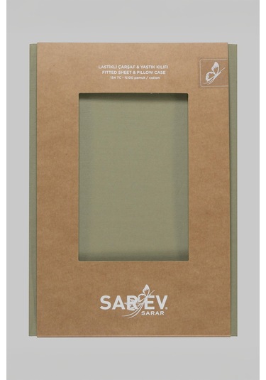 Sarev New Slow City Defne Yeşili %100 Pamuk Tek Kişilik Lastikli Çarşaf Seti Yeşil