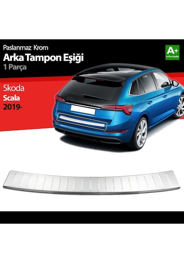Skoda Scala Arka Tampon Eşiği Krom 2019 2020 2021 2022 2023