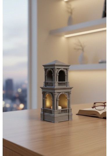 Oxyteez Dekoratif Tasarım Biblo Gri Renk Reçine Tasarım Ev Ve Ofis Dekorasyonu