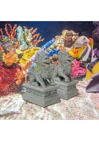 Lijinxu 2 Adet Mini Kirin Heykelleri Minyatür Figürler Küçük 2,2cmx3cmx4,5cm