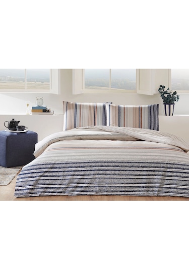 Floretta Jute Line Tek Kişilik Nevresim Takımı Krem