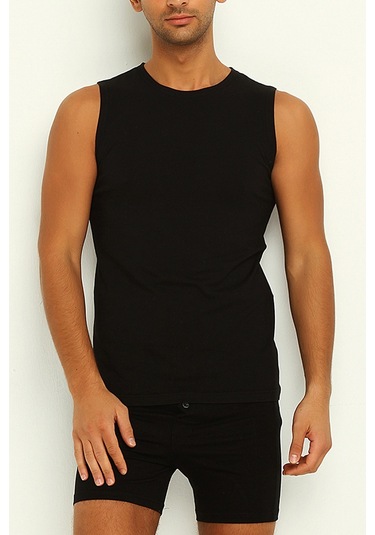 Yıldız 76 Erkek Modal Sıfır Kol Atlet Siyah