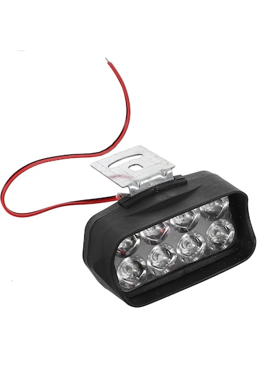 Motosiklet Sis Farı 8 Ledli 12 V Tekli Plastik Gövdeli