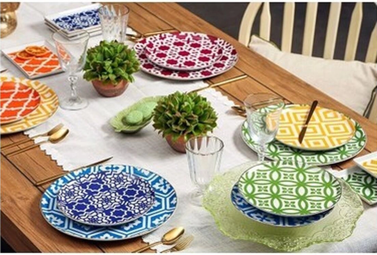 Porland Morocco 18 Parça 6 Kişilik Ikram Ve Kahvaltı Takımı Süt Beyazı