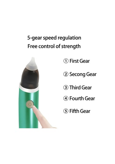 Elektrikli Yürümeye Başlayan Sümük Aspiratörler Otomatik Yenidoğan Burun Green