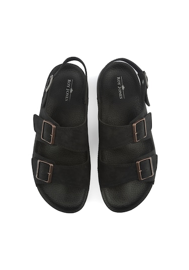 Barcelona Urban Sandals Rahat Yumuşak Tabanlı Erkek Sandalet Siyah