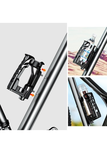 Bisiklet Su Şişesi Tutucu Dönebilir Motosiklet Içecek Yb24981-2 Siyah Siyah