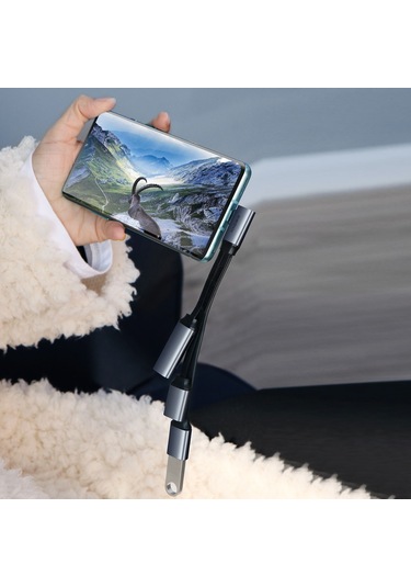 Konesam Type-c Çevirici Hub: Usb 3.0 + 2x Usb 2.0, 4-üç-1 Bölücü, Telefon/laptop/ipad Uyumlu, Alüminyum-abs, Gri