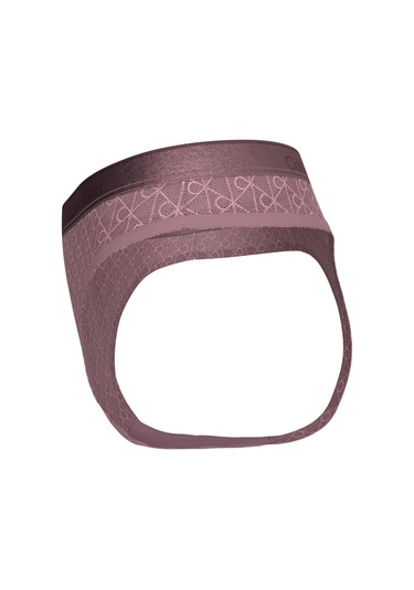 Calvin Klein Kadın Logo Detaylı Pembe Tanga-14671
