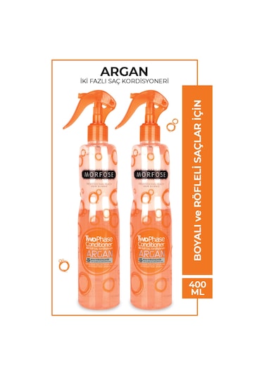 Morfose Argan Özlü Çift Fazlı Turuncu Fön Suyu 2 x 400 ML