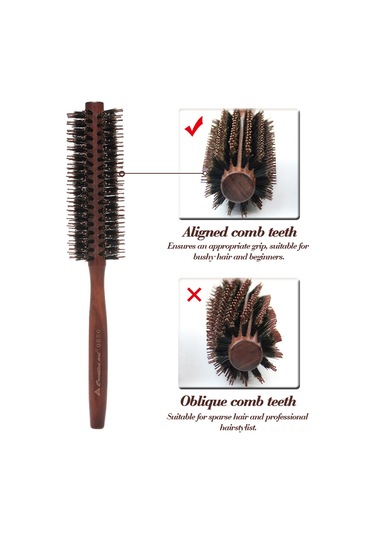 Samdoo Saç Kıvırma Ve Düzleştirme İçin Yuvarlak Tarak, Nilon Dişli Masajlı Saç Stilleri Oluşturucu