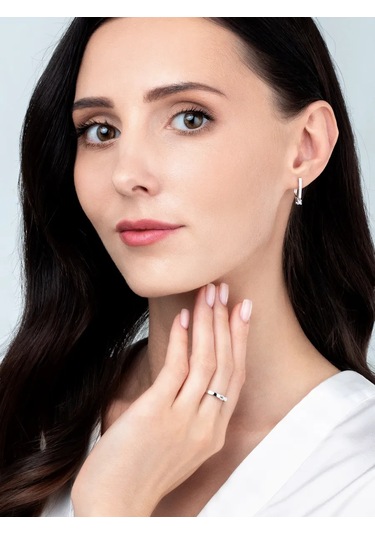 Uvelirnye Tradicii 925 Ayar Gümüş Doğanın Elmaslı Yüzüğü 76741472 Gri