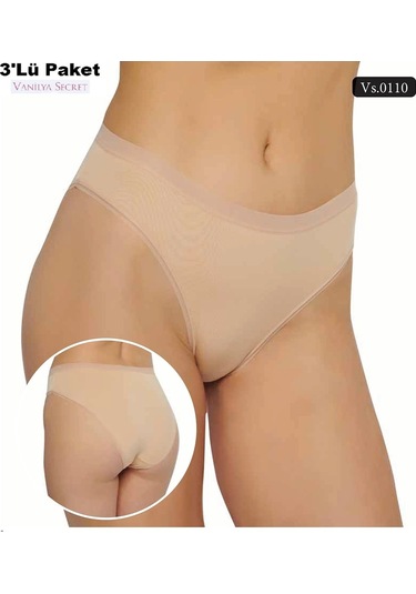 Bonbonetti Micro Model Extra Rahat  3'Lü Ten Kadın Külot Ten Rengi