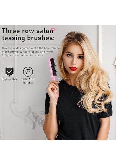 12 Parça Saç Fırçası Seti, Çift Taraflı Saç Kenar Fırçası, Kadınlar İçin Pürüzsüz Tarak, Bakım Kuyruğu Tarağı