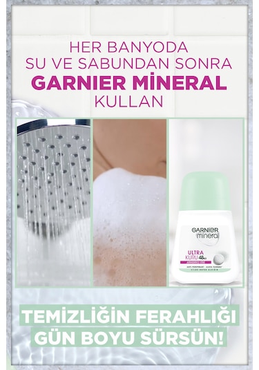 Garnier Mineral Ultra Kuru Kadın Roll-On Deodorant 3'lü Set