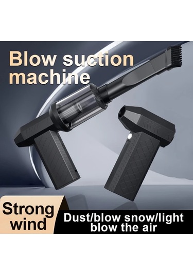 Honeybeeshop Siyah Elektrikli Hava Ufleyici 130000rpm Super Guclu Kablosuz Sarj Edilebilir Fircasiz Motorlu 3 Kademeli Toz Ufleyici Bilgisayar Klavye Ve Dis Mekanlar Icin