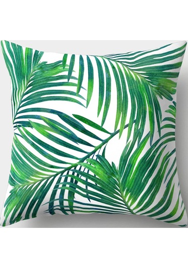 Yastık Kırlent Kılıfı - Yeşil Bitki, Areka Palmiyesi Yeşil