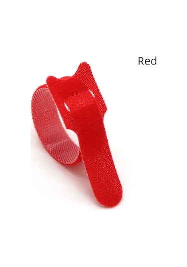50/100 Adet Çıkarılabilir Kablo Bağları Plastik Sabitleme Yeniden Red 250mm X 100pcs Diğer