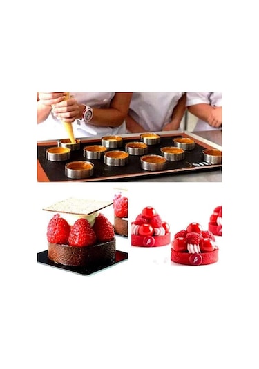 Nar Kalıp Delikli Yuvarlak Tart Kalıbı 10 Lü 6cm