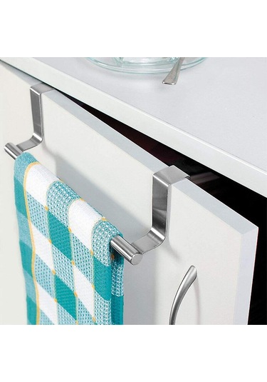 Banyo Ve Mutfak İçin Kancalı Modern Havlu Askısı, Dolap Üstü Fırçalanmış Paslanmaz Çelik Havlu Askısı 23 6,2 İnç Diğer